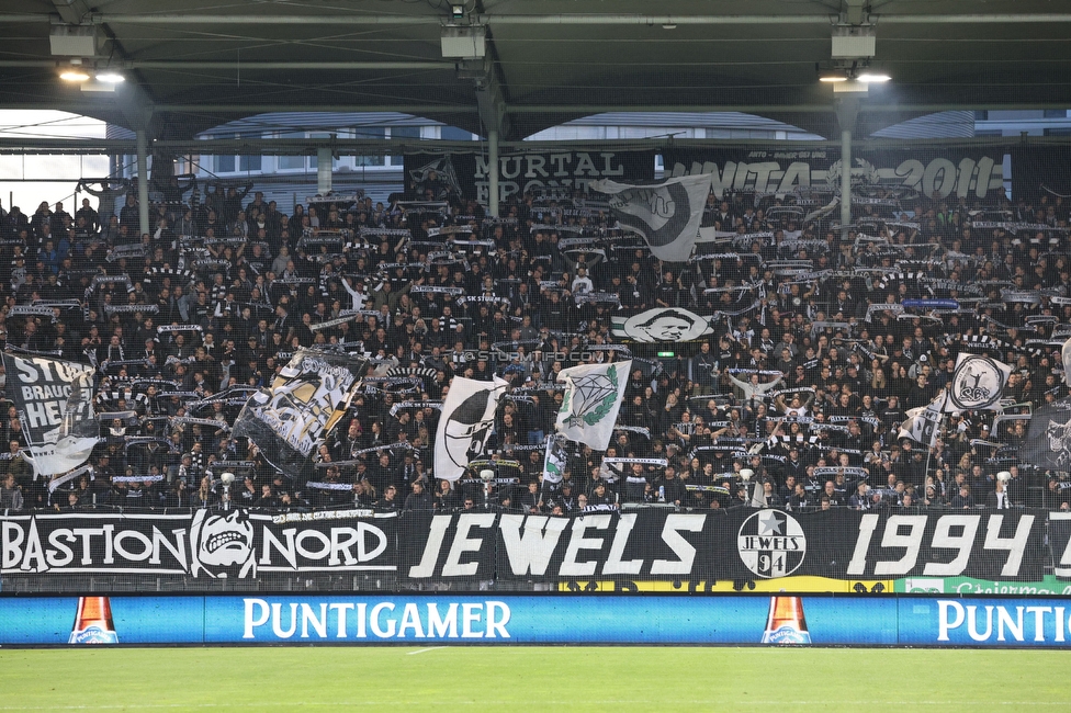 Sturm Graz - Rapid Wien
Oesterreichische Fussball Bundesliga, 23. Runde, SK Sturm Graz - SK Rapid Wien, Stadion Liebenau Graz, 02.04.2023. 

Foto zeigt Fans von Sturm
