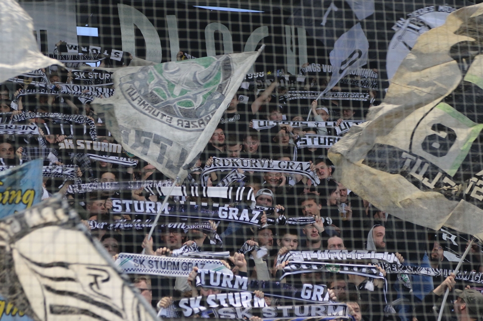 Sturm Graz - Rapid Wien
Oesterreichische Fussball Bundesliga, 23. Runde, SK Sturm Graz - SK Rapid Wien, Stadion Liebenau Graz, 02.04.2023. 

Foto zeigt Fans von Sturm
Schlüsselwörter: schals