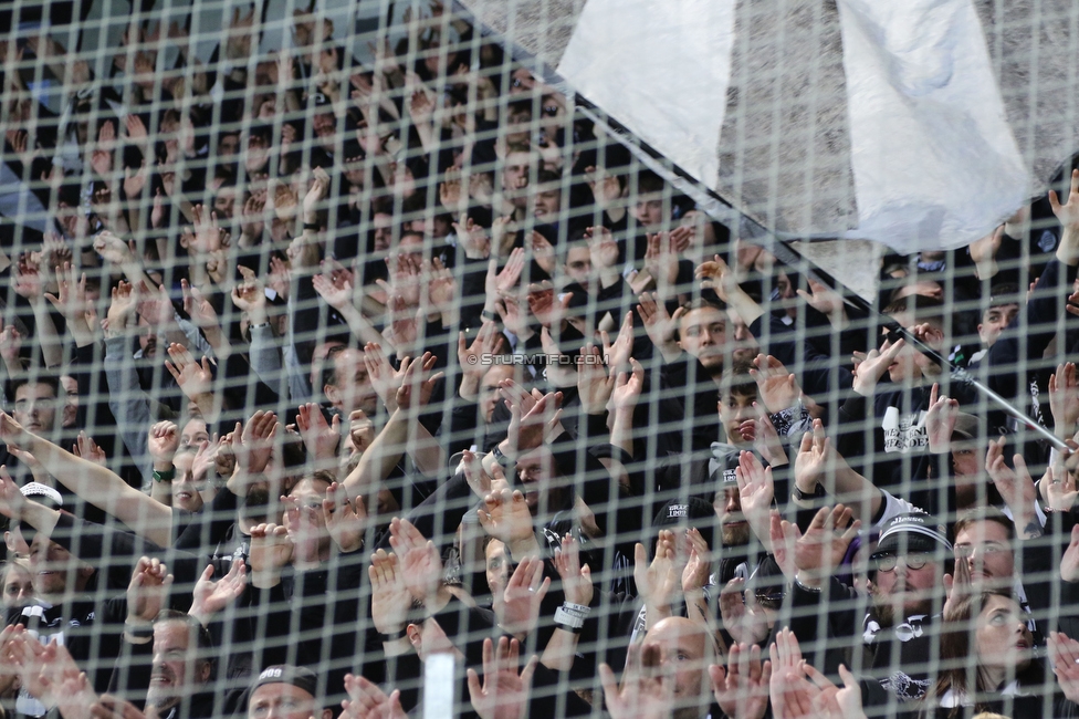 Sturm Graz - Rapid Wien
Oesterreichische Fussball Bundesliga, 23. Runde, SK Sturm Graz - SK Rapid Wien, Stadion Liebenau Graz, 02.04.2023. 

Foto zeigt Fans von Sturm
