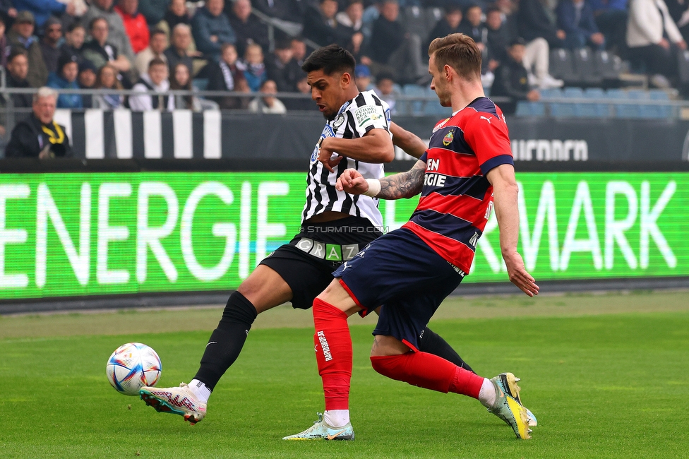 Sturm Graz - Rapid Wien
Oesterreichische Fussball Bundesliga, 23. Runde, SK Sturm Graz - SK Rapid Wien, Stadion Liebenau Graz, 02.04.2023. 

Foto zeigt Manprit Sarkaria (Sturm)
