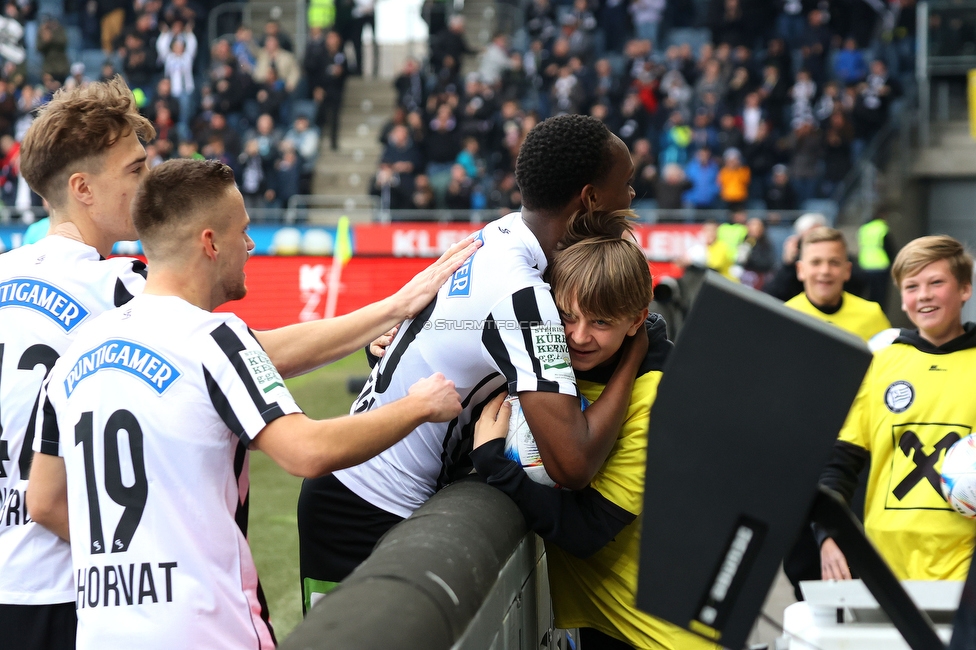 Sturm Graz - Rapid
Oesterreichische Fussball Bundesliga, 23. Runde, SK Sturm Graz - SK Rapid Wien, Stadion Liebenau Graz, 02.04.2023. 

Foto zeigt Emanuel Emegha (Sturm)
Schlüsselwörter: torjubel