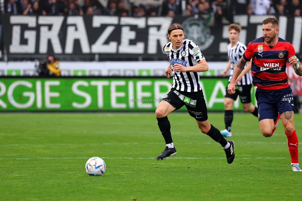 Sturm Graz - Rapid Wien
Oesterreichische Fussball Bundesliga, 23. Runde, SK Sturm Graz - SK Rapid Wien, Stadion Liebenau Graz, 02.04.2023. 

Foto zeigt Stefan Hierlaender (Sturm)
