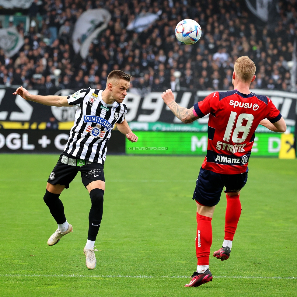 Sturm Graz - Rapid Wien
Oesterreichische Fussball Bundesliga, 23. Runde, SK Sturm Graz - SK Rapid Wien, Stadion Liebenau Graz, 02.04.2023. 

Foto zeigt Tomi Horvat (Sturm)
