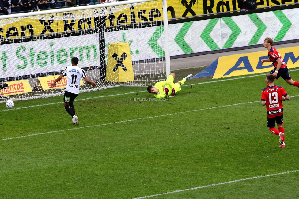 Sturm Graz - Rapid Wien
Oesterreichische Fussball Bundesliga, 23. Runde, SK Sturm Graz - SK Rapid Wien, Stadion Liebenau Graz, 02.04.2023. 

Foto zeigt Manprit Sakaria (Sturm)
Schlüsselwörter: tor