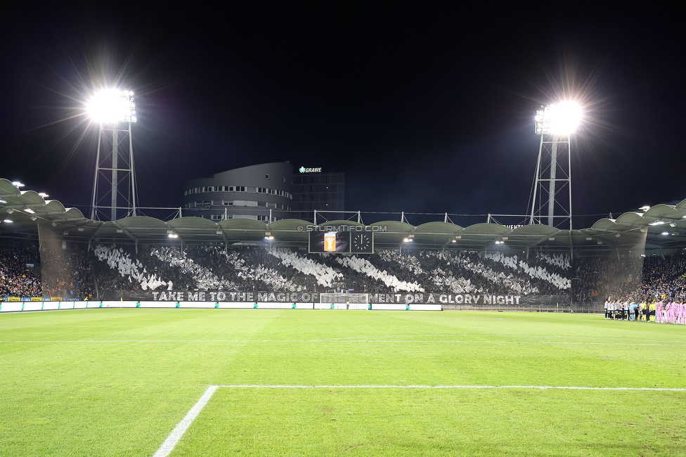 Sturm Graz - LASK
OEFB Cup, Halblfinale, SK Sturm Graz - LASK, Stadion Liebenau Graz, 06.04.2023. 

Foto zeigt Fans von Sturm mit einer Choreografie
