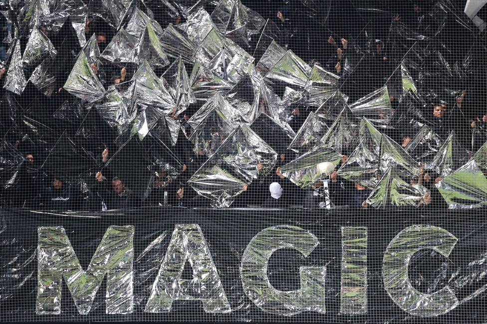 Sturm Graz - LASK
OEFB Cup, Halblfinale, SK Sturm Graz - LASK, Stadion Liebenau Graz, 06.04.2023. 

Foto zeigt Fans von Sturm mit einer Choreografie
