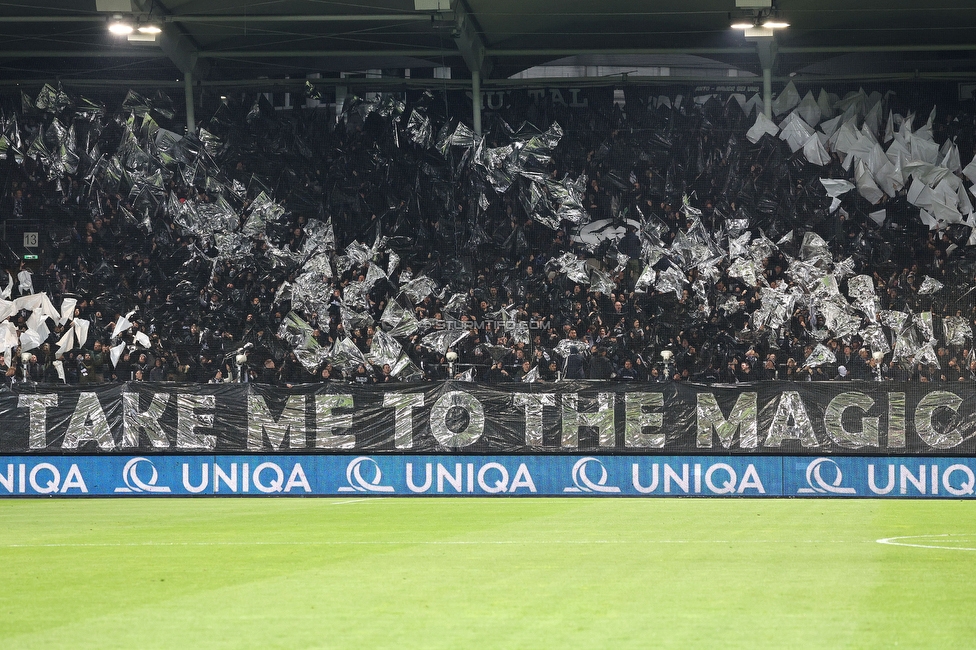 Sturm Graz - LASK
OEFB Cup, Halblfinale, SK Sturm Graz - LASK, Stadion Liebenau Graz, 06.04.2023. 

Foto zeigt Fans von Sturm mit einer Choreografie
