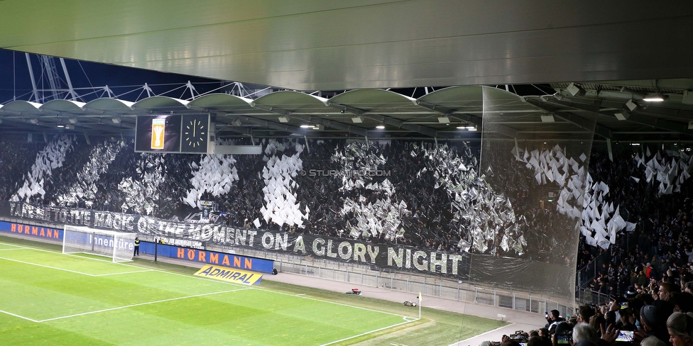 Sturm Graz - LASK
OEFB Cup, Halbfinale, SK Sturm Graz - LASK, Stadion Liebenau Graz, 06.04.2023. 

Foto zeigt Fans von Sturm mit einer Choreografie
