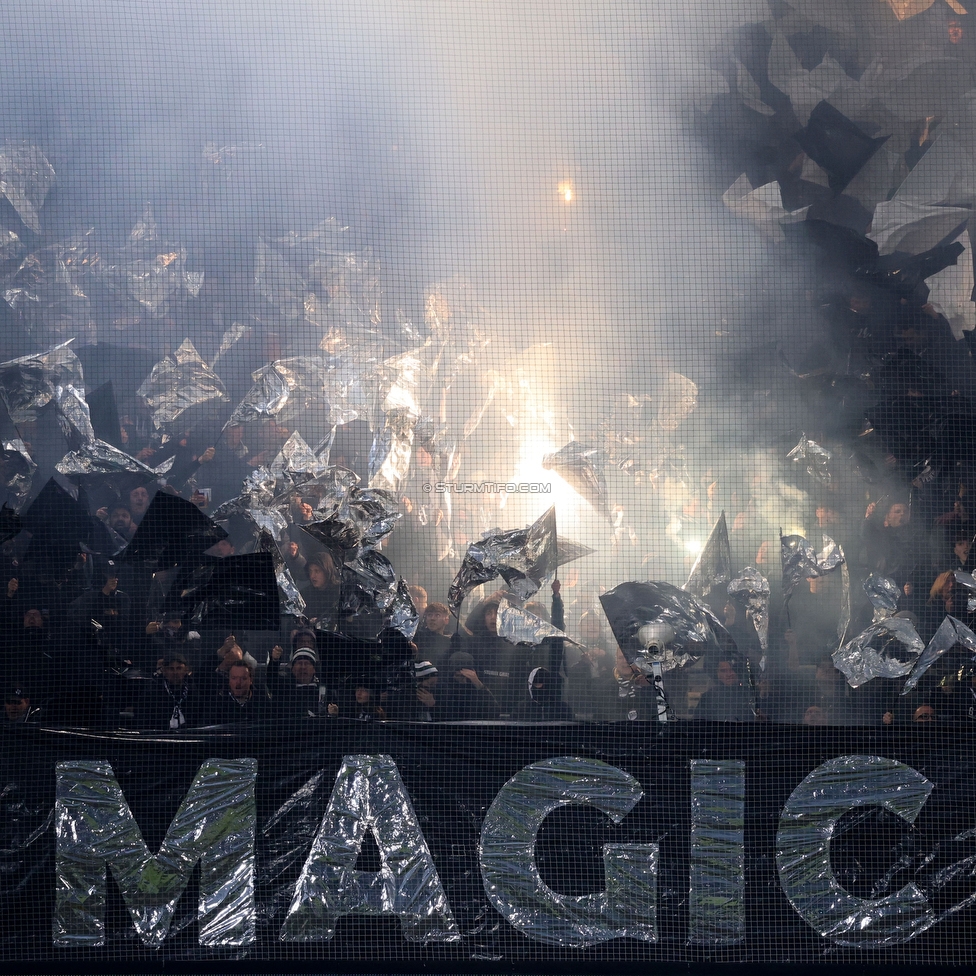 Sturm Graz - LASK
OEFB Cup, Halblfinale, SK Sturm Graz - LASK, Stadion Liebenau Graz, 06.04.2023. 

Foto zeigt Fans von Sturm mit einer Choreografie
