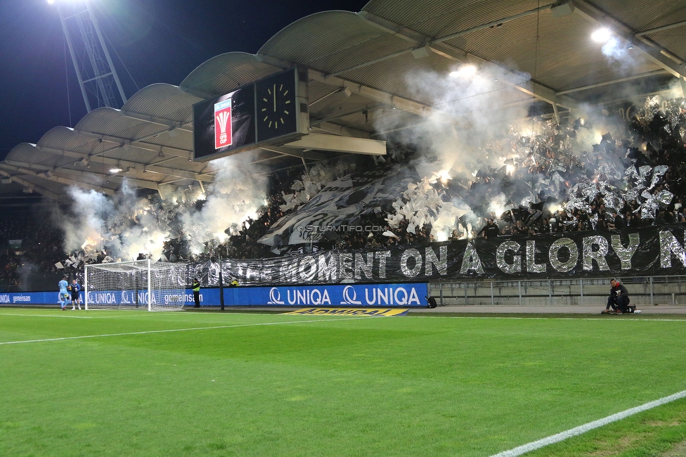 Sturm Graz - LASK
OEFB Cup, Halblfinale, SK Sturm Graz - LASK, Stadion Liebenau Graz, 06.04.2023. 

Foto zeigt Fans von Sturm mit einer Choreografie
