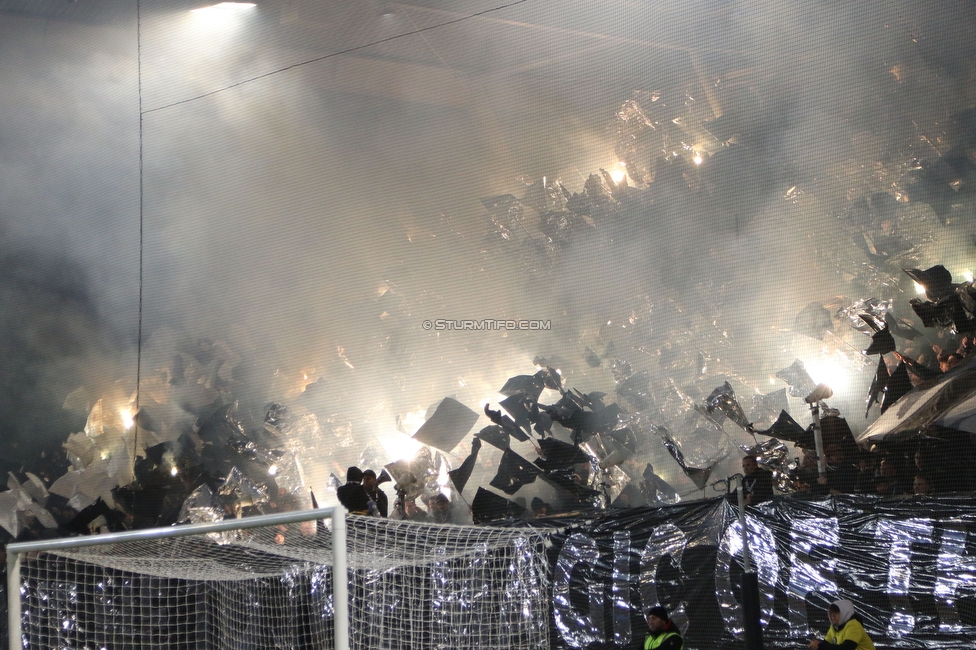 Sturm Graz - LASK
OEFB Cup, Halblfinale, SK Sturm Graz - LASK, Stadion Liebenau Graz, 06.04.2023. 

Foto zeigt Fans von Sturm mit einer Choreografie
