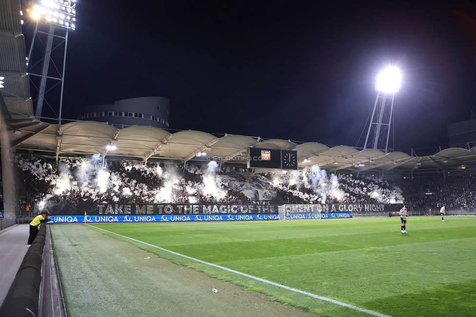 Sturm Graz - LASK
OEFB Cup, Halbfinale, SK Sturm Graz - LASK, Stadion Liebenau Graz, 06.04.2023. 

Foto zeigt Fans von Sturm mit einer Choreografie
