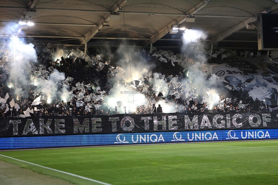 Sturm Graz - LASK
OEFB Cup, Halbfinale, SK Sturm Graz - LASK, Stadion Liebenau Graz, 06.04.2023. 

Foto zeigt Fans von Sturm mit einer Choreografie
