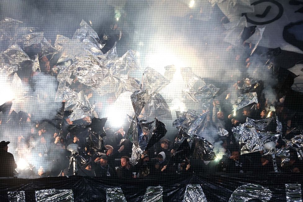 Sturm Graz - LASK
OEFB Cup, Halbfinale, SK Sturm Graz - LASK, Stadion Liebenau Graz, 06.04.2023. 

Foto zeigt Fans von Sturm mit einer Choreografie
