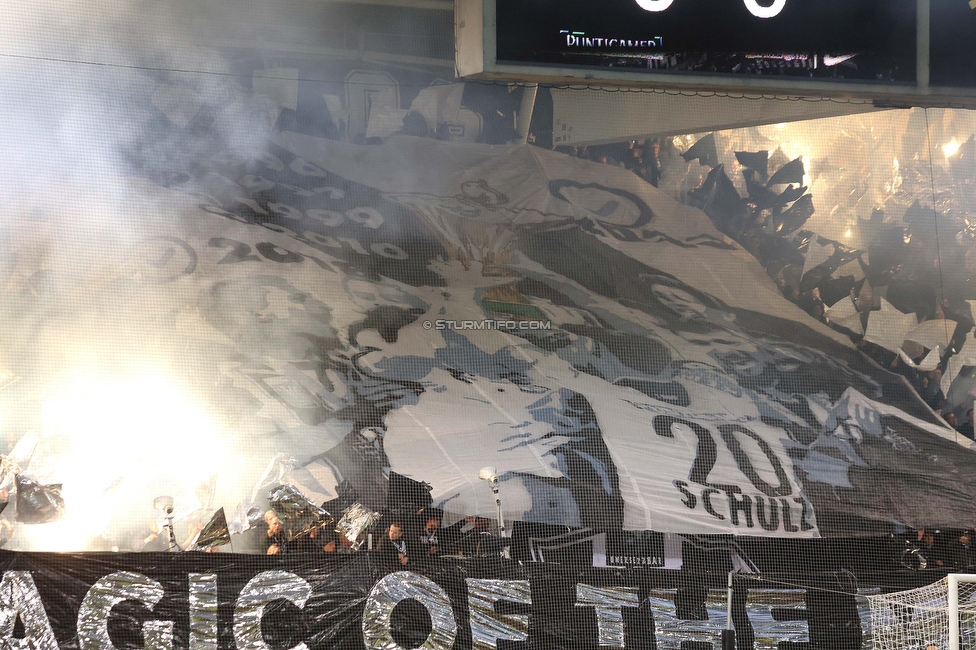 Sturm Graz - LASK
OEFB Cup, Halbfinale, SK Sturm Graz - LASK, Stadion Liebenau Graz, 06.04.2023. 

Foto zeigt Fans von Sturm mit einer Choreografie
