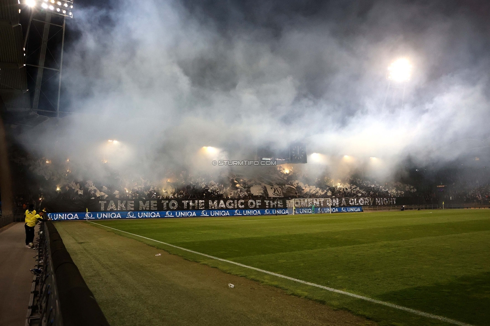 Sturm Graz - LASK
OEFB Cup, Halbfinale, SK Sturm Graz - LASK, Stadion Liebenau Graz, 06.04.2023. 

Foto zeigt Fans von Sturm mit einer Choreografie
