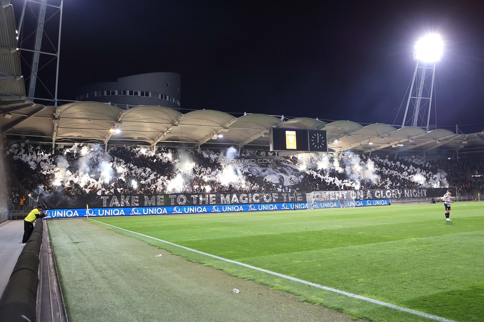 Sturm Graz - LASK
OEFB Cup, Halbfinale, SK Sturm Graz - LASK, Stadion Liebenau Graz, 06.04.2023. 

Foto zeigt Fans von Sturm mit einer Choreografie
