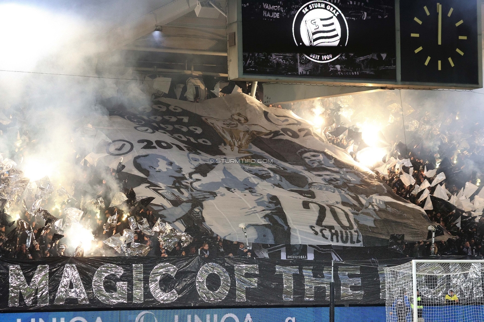 Sturm Graz - LASK
OEFB Cup, Halbfinale, SK Sturm Graz - LASK, Stadion Liebenau Graz, 06.04.2023. 

Foto zeigt Fans von Sturm mit einer Choreografie
