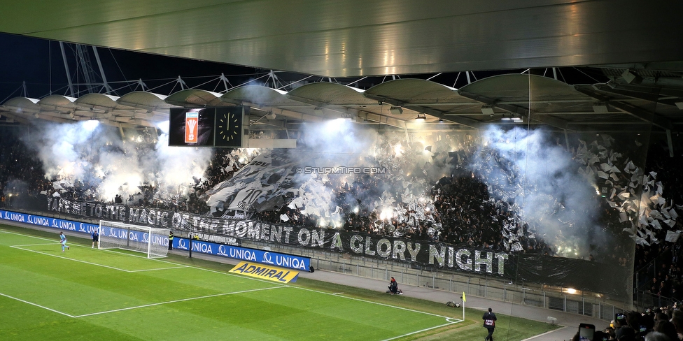 Sturm Graz - LASK
OEFB Cup, Halbfinale, SK Sturm Graz - LASK, Stadion Liebenau Graz, 06.04.2023. 

Foto zeigt Fans von Sturm mit einer Choreografie
