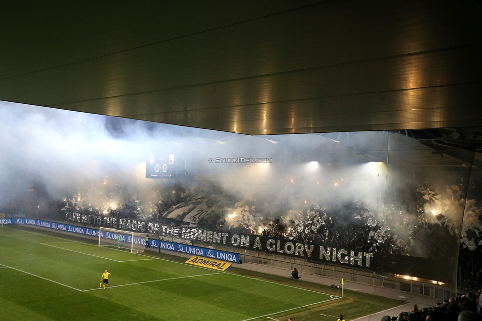 Sturm Graz - LASK
OEFB Cup, Halbfinale, SK Sturm Graz - LASK, Stadion Liebenau Graz, 06.04.2023. 

Foto zeigt Fans von Sturm mit einer Choreografie
