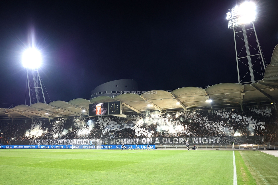 Sturm Graz - LASK
OEFB Cup, Halblfinale, SK Sturm Graz - LASK, Stadion Liebenau Graz, 06.04.2023. 

Foto zeigt Fans von Sturm mit einer Choreografie
Schlüsselwörter: pyrotechnik