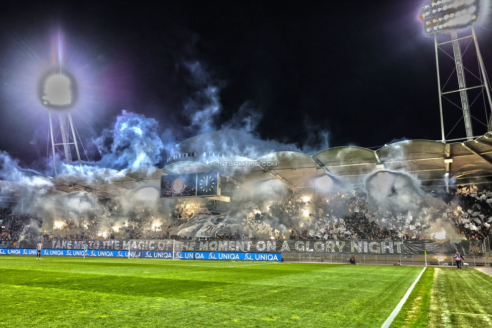 Sturm Graz - LASK
OEFB Cup, Halblfinale, SK Sturm Graz - LASK, Stadion Liebenau Graz, 06.04.2023. 

Foto zeigt Fans von Sturm mit einer Choreografie
Schlüsselwörter: pyrotechnik