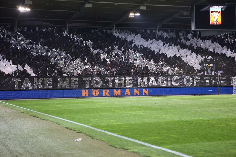 Sturm Graz - LASK
OEFB Cup, Halbfinale, SK Sturm Graz - LASK, Stadion Liebenau Graz, 06.04.2023. 

Foto zeigt Fans von Sturm mit einer Choreografie
