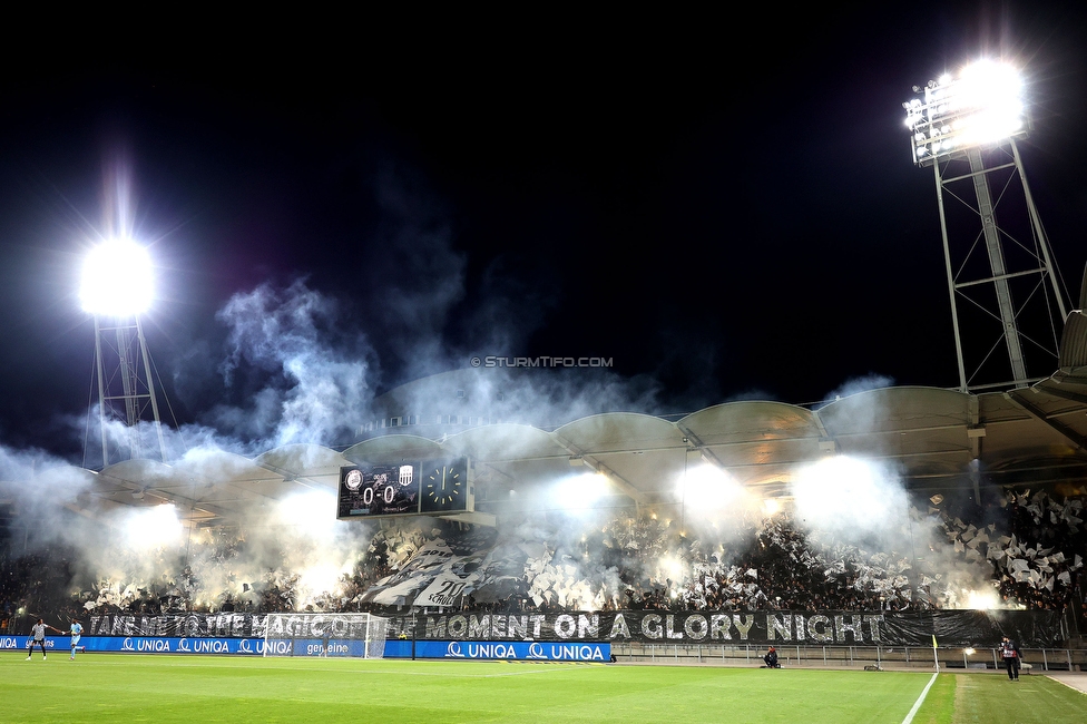 Sturm Graz - LASK
OEFB Cup, Halblfinale, SK Sturm Graz - LASK, Stadion Liebenau Graz, 06.04.2023. 

Foto zeigt Fans von Sturm mit einer Choreografie
Schlüsselwörter: pyrotechnik