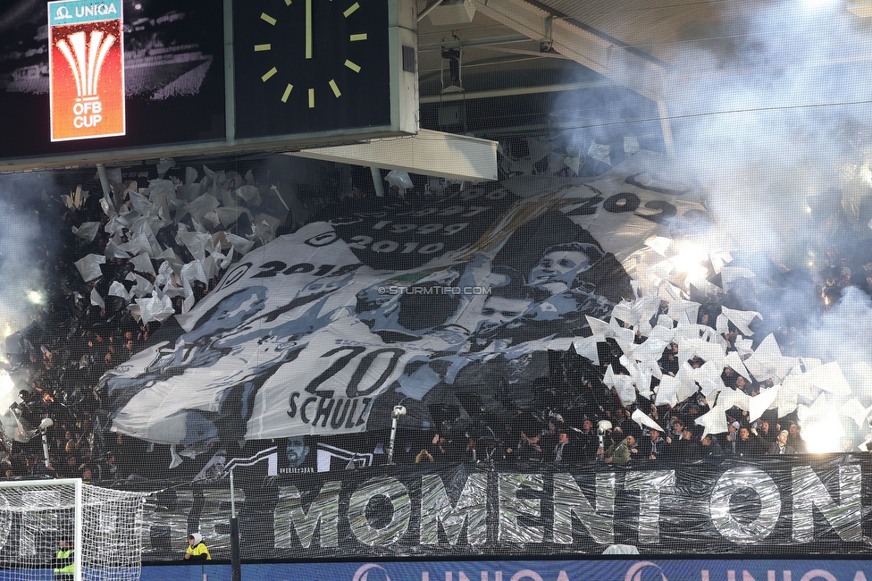 Sturm Graz - LASK
OEFB Cup, Halblfinale, SK Sturm Graz - LASK, Stadion Liebenau Graz, 06.04.2023. 

Foto zeigt Fans von Sturm mit einer Choreografie
Schlüsselwörter: pyrotechnik