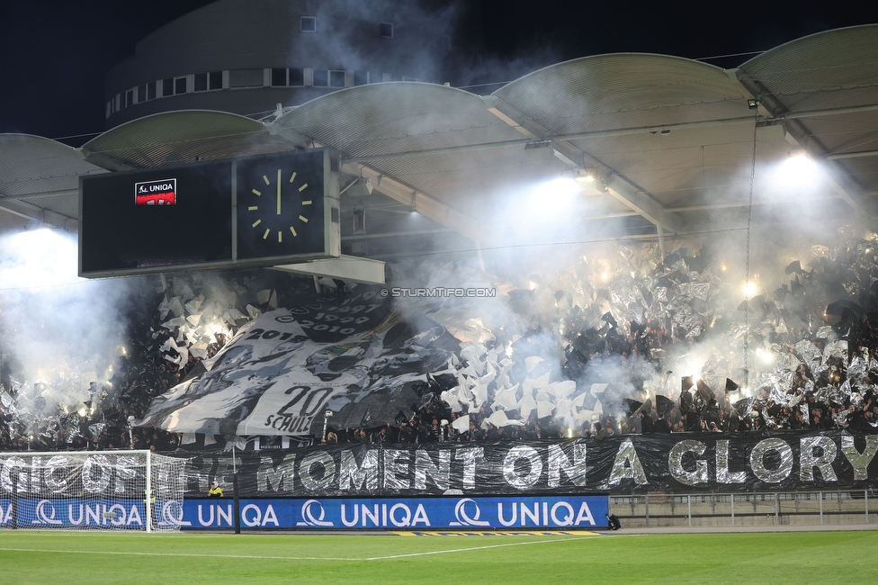 Sturm Graz - LASK
OEFB Cup, Halblfinale, SK Sturm Graz - LASK, Stadion Liebenau Graz, 06.04.2023. 

Foto zeigt Fans von Sturm mit einer Choreografie
Schlüsselwörter: pyrotechnik