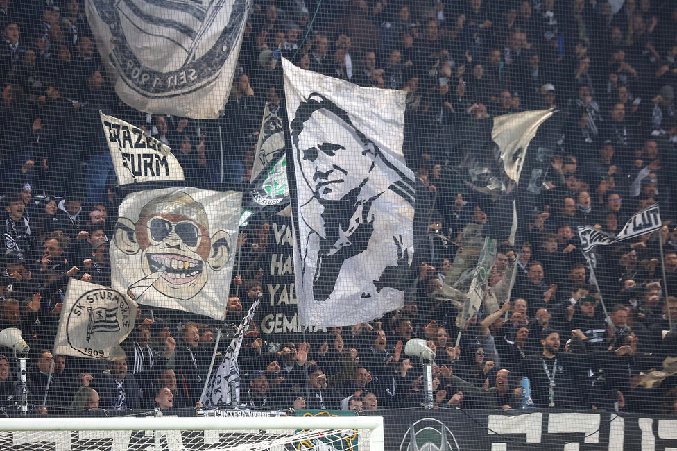 Sturm Graz - LASK
OEFB Cup, Halbfinale, SK Sturm Graz - LASK, Stadion Liebenau Graz, 06.04.2023. 

Foto zeigt Fans von Sturm
