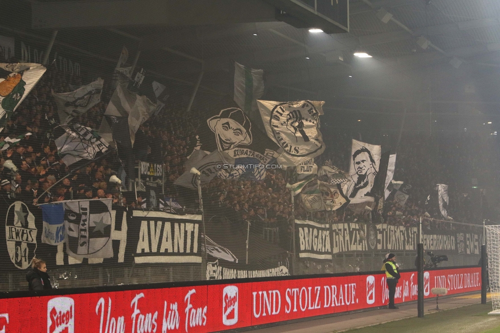 Sturm Graz - LASK
OEFB Cup, Halbfinale, SK Sturm Graz - LASK, Stadion Liebenau Graz, 06.04.2023. 

Foto zeigt Fans von Sturm
