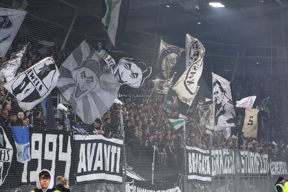 Sturm Graz - LASK
OEFB Cup, Halbfinale, SK Sturm Graz - LASK, Stadion Liebenau Graz, 06.04.2023. 

Foto zeigt Fans von Sturm
