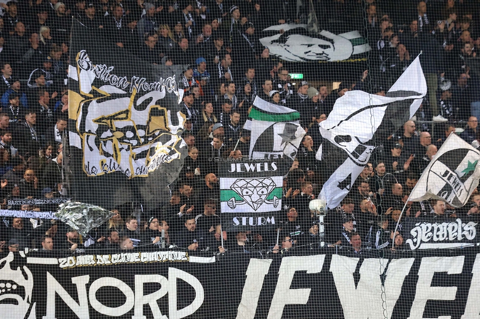 Sturm Graz - LASK
OEFB Cup, Halbfinale, SK Sturm Graz - LASK, Stadion Liebenau Graz, 06.04.2023. 

Foto zeigt Fans von Sturm
Schlüsselwörter: jewels