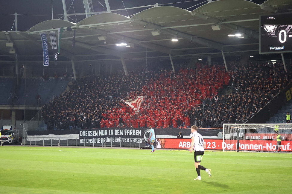 Sturm Graz - LASK
OEFB Cup, Halbfinale, SK Sturm Graz - LASK, Stadion Liebenau Graz, 06.04.2023. 

Foto zeigt Fans von LASK

