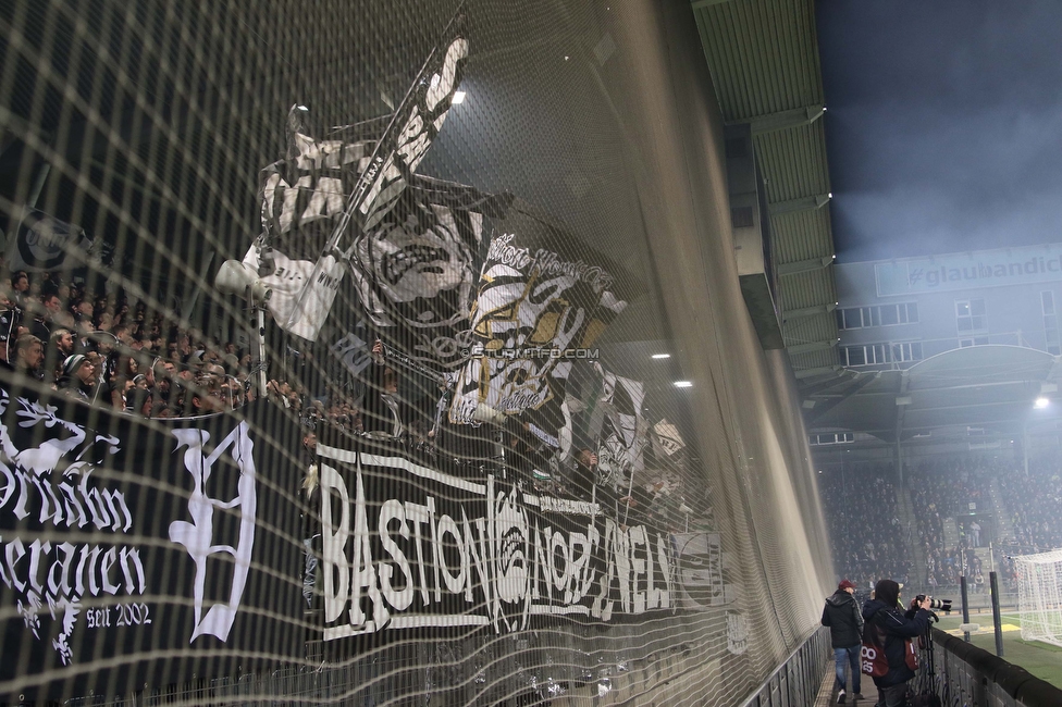 Sturm Graz - LASK
OEFB Cup, Halblfinale, SK Sturm Graz - LASK, Stadion Liebenau Graz, 06.04.2023. 

Foto zeigt Fans von Sturm
Schlüsselwörter: bastion