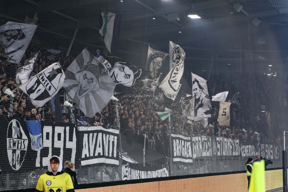 Sturm Graz - LASK
OEFB Cup, Halblfinale, SK Sturm Graz - LASK, Stadion Liebenau Graz, 06.04.2023. 

Foto zeigt Fans von Sturm
Schlüsselwörter: brigata