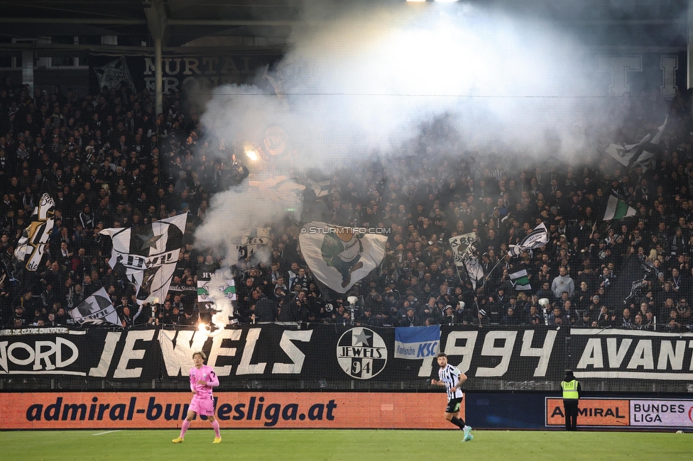 Sturm Graz - LASK
OEFB Cup, Halblfinale, SK Sturm Graz - LASK, Stadion Liebenau Graz, 06.04.2023. 

Foto zeigt Fans von Sturm
Schlüsselwörter: jewels