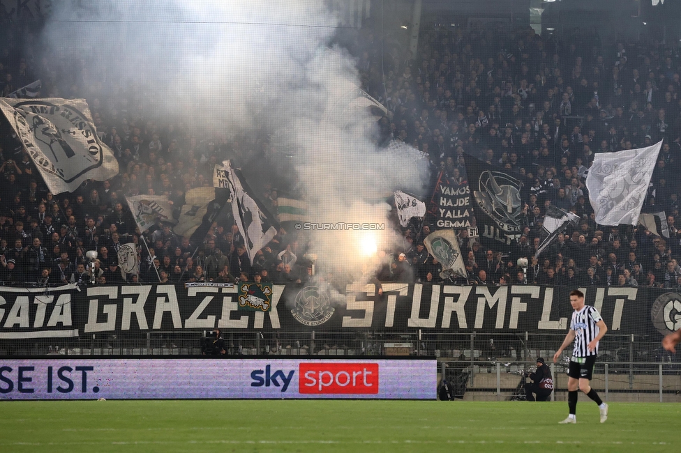 Sturm Graz - LASK
OEFB Cup, Halblfinale, SK Sturm Graz - LASK, Stadion Liebenau Graz, 06.04.2023. 

Foto zeigt Fans von Sturm
Schlüsselwörter: sturmflut