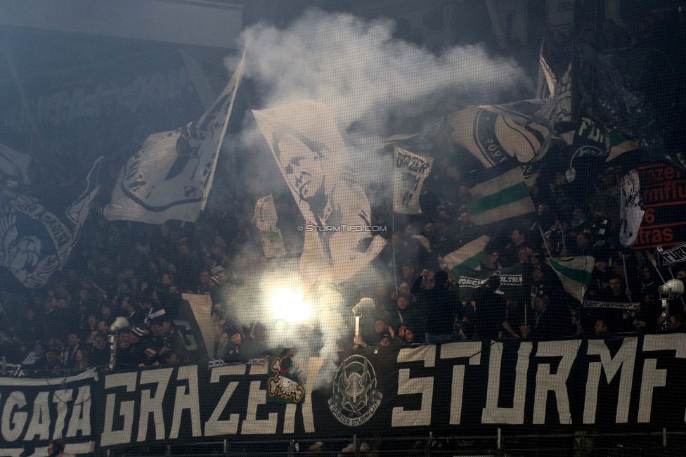 Sturm Graz - LASK
OEFB Cup, Halblfinale, SK Sturm Graz - LASK, Stadion Liebenau Graz, 06.04.2023. 

Foto zeigt Fans von Sturm
Schlüsselwörter: sturmflut