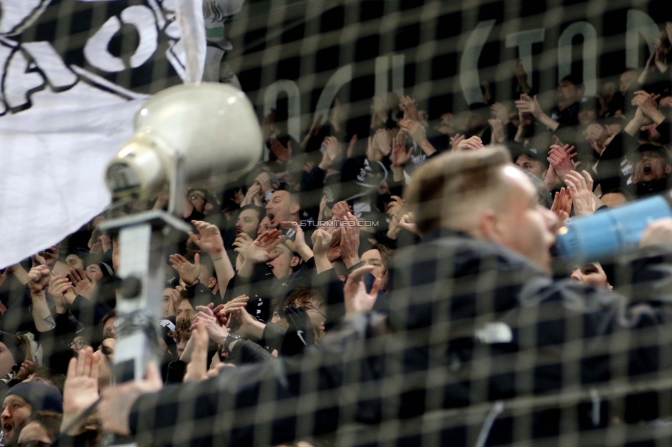 Sturm Graz - LASK
OEFB Cup, Halblfinale, SK Sturm Graz - LASK, Stadion Liebenau Graz, 06.04.2023. 

Foto zeigt Fans von Sturm
Schlüsselwörter: vorsaenger