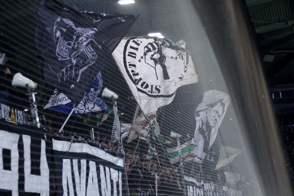 Sturm Graz - LASK
OEFB Cup, Halblfinale, SK Sturm Graz - LASK, Stadion Liebenau Graz, 06.04.2023. 

Foto zeigt Fans von Sturm
Schlüsselwörter: brigata