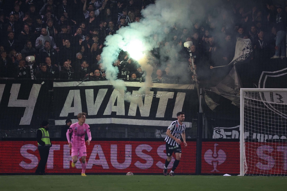 Sturm Graz - LASK
OEFB Cup, Halblfinale, SK Sturm Graz - LASK, Stadion Liebenau Graz, 06.04.2023. 

Foto zeigt Fans von Sturm
Schlüsselwörter: brigata