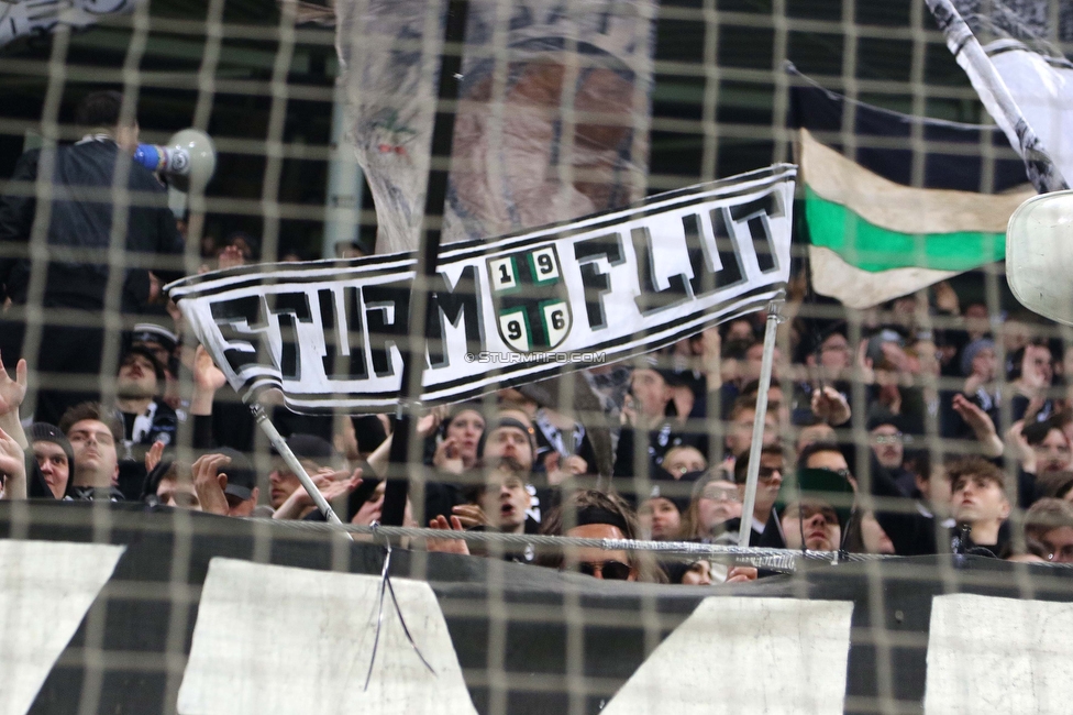 Sturm Graz - LASK
OEFB Cup, Halblfinale, SK Sturm Graz - LASK, Stadion Liebenau Graz, 06.04.2023. 

Foto zeigt Fans von Sturm
Schlüsselwörter: sturmflut