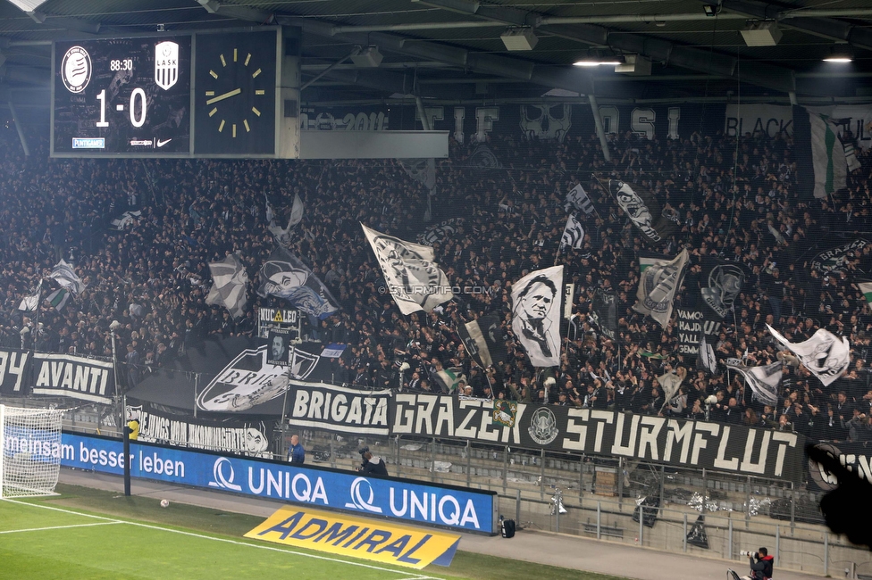 Sturm Graz - LASK
OEFB Cup, Halblfinale, SK Sturm Graz - LASK, Stadion Liebenau Graz, 06.04.2023. 

Foto zeigt Fans von Sturm
Schlüsselwörter: sturmflut