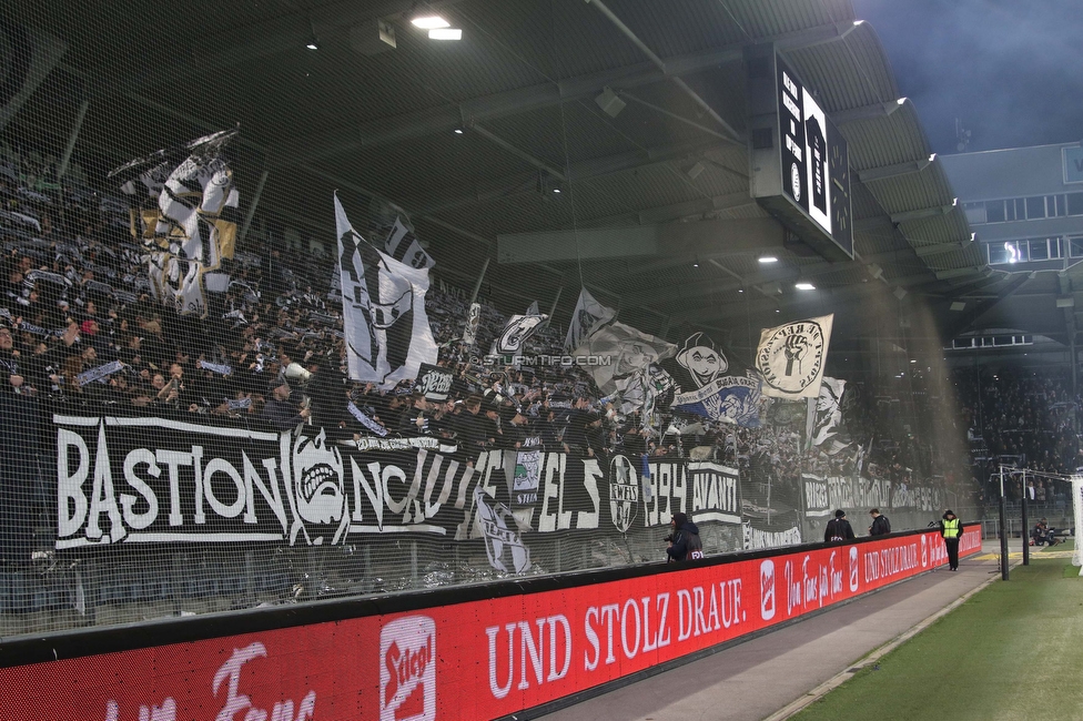 Sturm Graz - LASK
OEFB Cup, Halblfinale, SK Sturm Graz - LASK, Stadion Liebenau Graz, 06.04.2023. 

Foto zeigt Fans von Sturm
