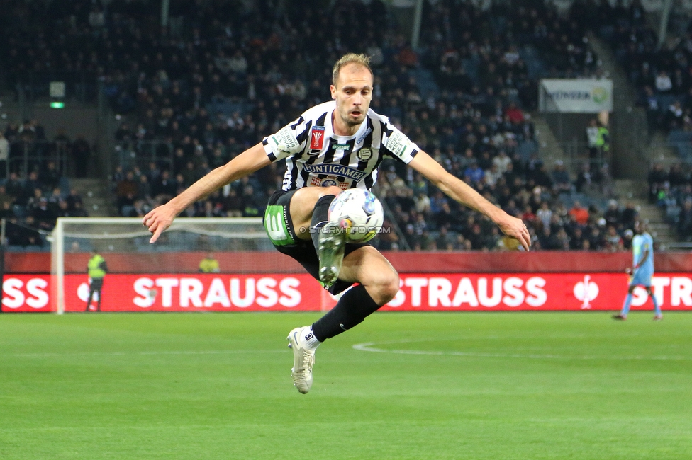 Sturm Graz - LASK
OEFB Cup, Halblfinale, SK Sturm Graz - LASK, Stadion Liebenau Graz, 06.04.2023. 

Foto zeigt Jon Gorenc-Stankovic (Sturm)
