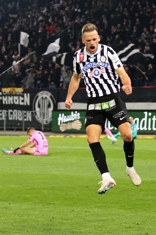 Sturm Graz - LASK
OEFB Cup, Halblfinale, SK Sturm Graz - LASK, Stadion Liebenau Graz, 06.04.2023. 

Foto zeigt Tomi Horvat (Sturm)
Schlüsselwörter: torjubel