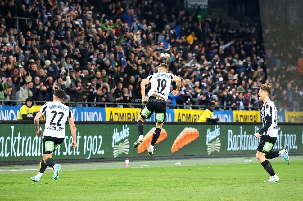 Sturm Graz - LASK
OEFB Cup, Halblfinale, SK Sturm Graz - LASK, Stadion Liebenau Graz, 06.04.2023. 

Foto zeigt Tomi Horvat (Sturm)
Schlüsselwörter: torjubel