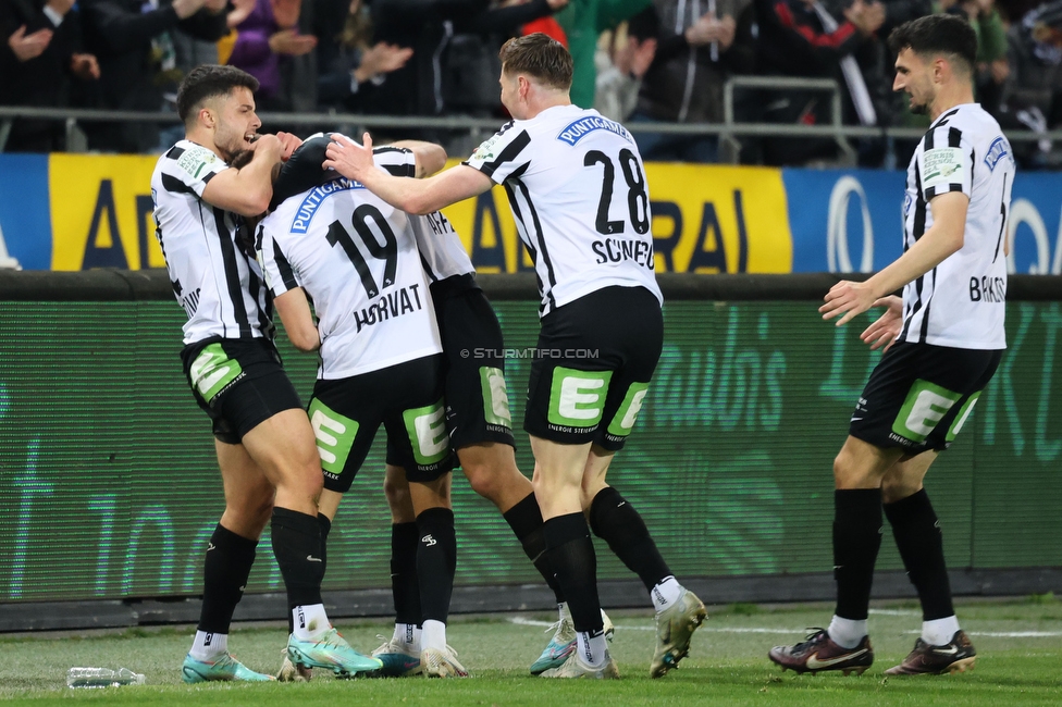 Sturm Graz - LASK
OEFB Cup, Halblfinale, SK Sturm Graz - LASK, Stadion Liebenau Graz, 06.04.2023. 

Foto zeigt Tomi Horvat (Sturm)
Schlüsselwörter: torjubel